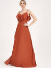 1 Of 3 Ways Convertible Bridesmaid Dress Burnt Orange Chiffon Gown