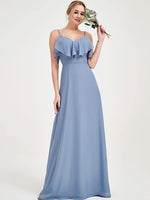 Slate Blue CONVERTIBLE Bridesmaid Dress-ZOLA