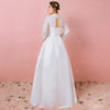 [Plus Size] Vintage Stand Collar Lace Buttons Winter Bridal Dress