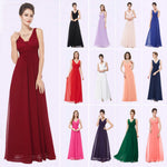 Deep V-neck Ruched Bust Maxi Woman Evening Dresses