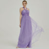 Dusty Purple  Multi Ways Wrapping Convertible Bridesmaid Dress Strapless Sweetheart Tulle A-line Gown For Bridesmaid Party-Alice