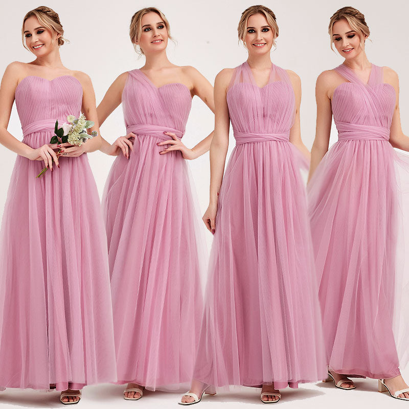Dusty Pink MULTI WAY Tulle Bridesmaid Dress-ALICE – NZ Bridal