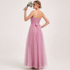 Dusty Rose Multi Ways Wrapping Convertible Bridesmaid Dress Strapless Sweetheart Tulle A-line Gown For Bridesmaid Party-Alice