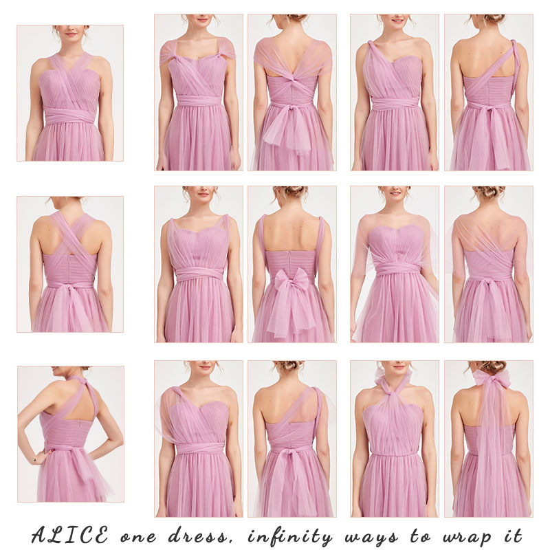 Light Dusty Purple MULTI WAY Sweetheart Tulle Bridesmaid Dress Change Color From Swatches / Custom Size Light Dusty Purple MULTI WAY Sweetheart Tulle Bridesmaid Dress Change Color From Swatches / Custom Size
