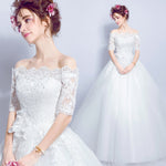 Tulle And Lace Fabric Wedding Reception Dress