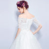 Floor length Off the Shoulder Wedding Reception Dress