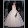 White Lace Flower V Cutting Sleeveless Wedding Gown