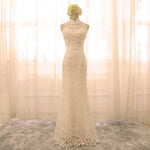 [Final Sale] US14 High Collar Mermaid Lace Wedding Dress for Brides
