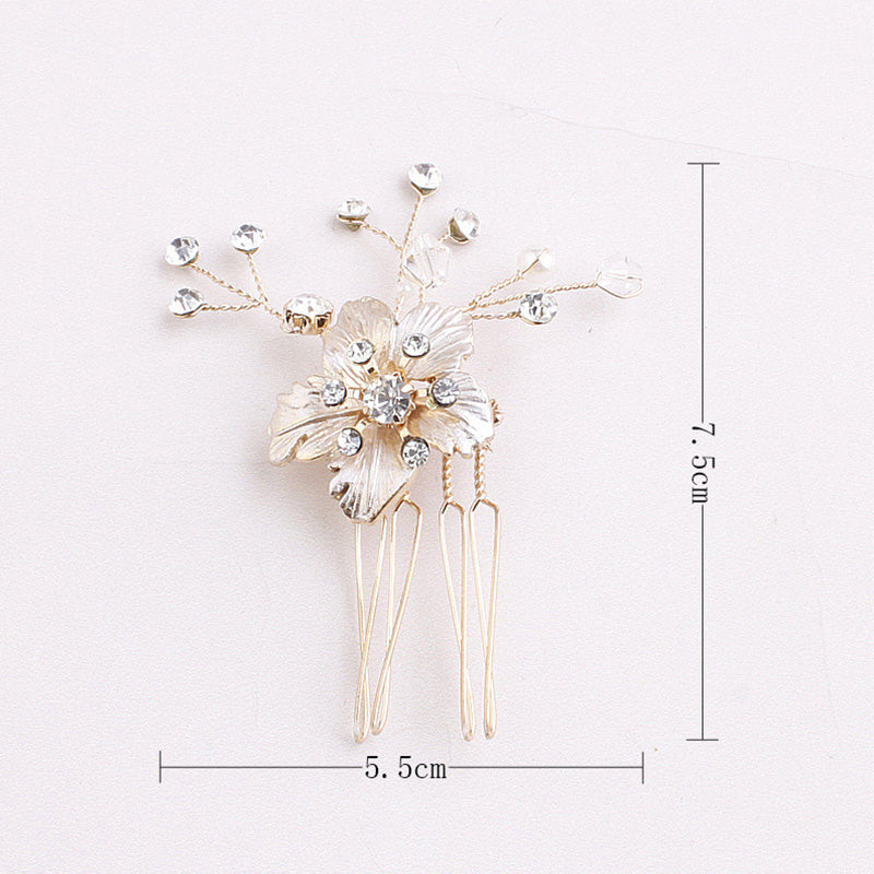 Flower Wedding Hair Ornament With Rhinestones