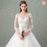 [Final Sale] Delicate Lace Tulle Cut Out Back Wedding Gown