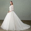 [Final Sale] Delicate Lace Tulle Cut Out Back Wedding Gown