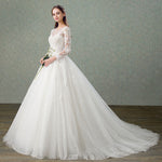 [Final Sale] Delicate Lace Tulle Cut Out Back Wedding Gown
