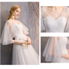 [Final Sale] Dotted Butterfly Sleeves Mix Matched Bridal Dress