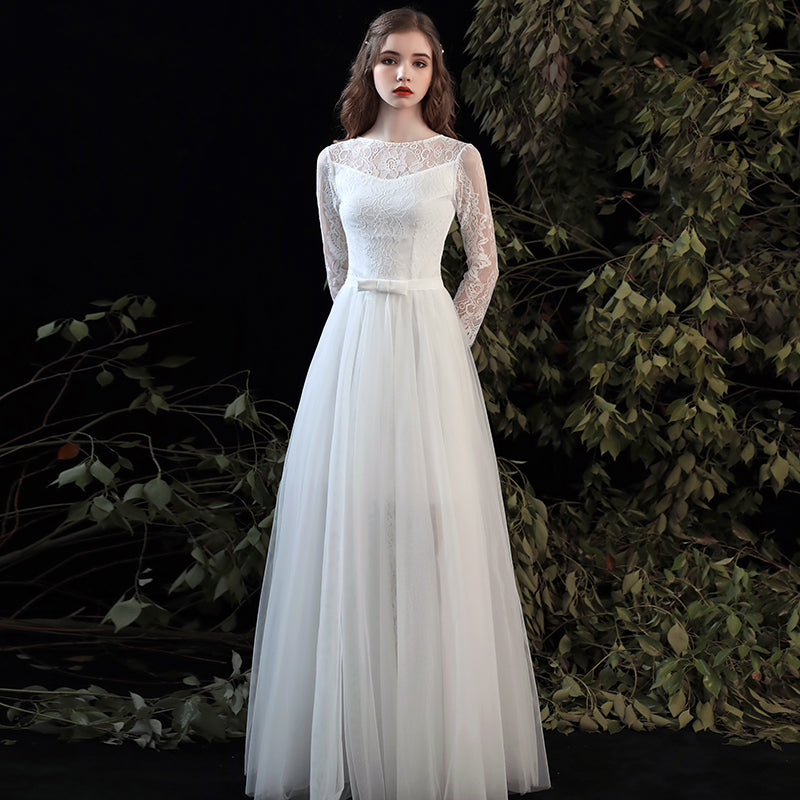 Multi-Ways Lace Detachable Tulle Skirt Bridal Shooting Dress