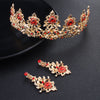 Dazzling Wedding Earrings and Tiaras Crown Set With Rhinestones