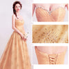 Strapless Sweetheart Neckline Floral Sequin Ball Gown