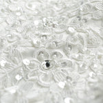 Stand Collar Hollowed Back Sleeveless Beaded Wedding Gown
