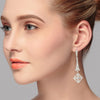 Wedding Square Earrings with Rhinestones