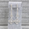 Wedding Square Earrings with Rhinestones