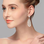 Delicate Wedding Earrings with Rhinestones