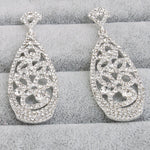 Delicate Wedding Earrings with Rhinestones