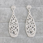 Delicate Wedding Earrings with Rhinestones