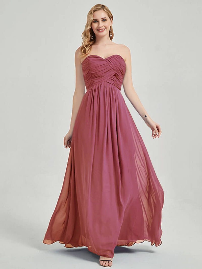 Desert Rose Strapless Maternity Bridesmaid Dress-Leela