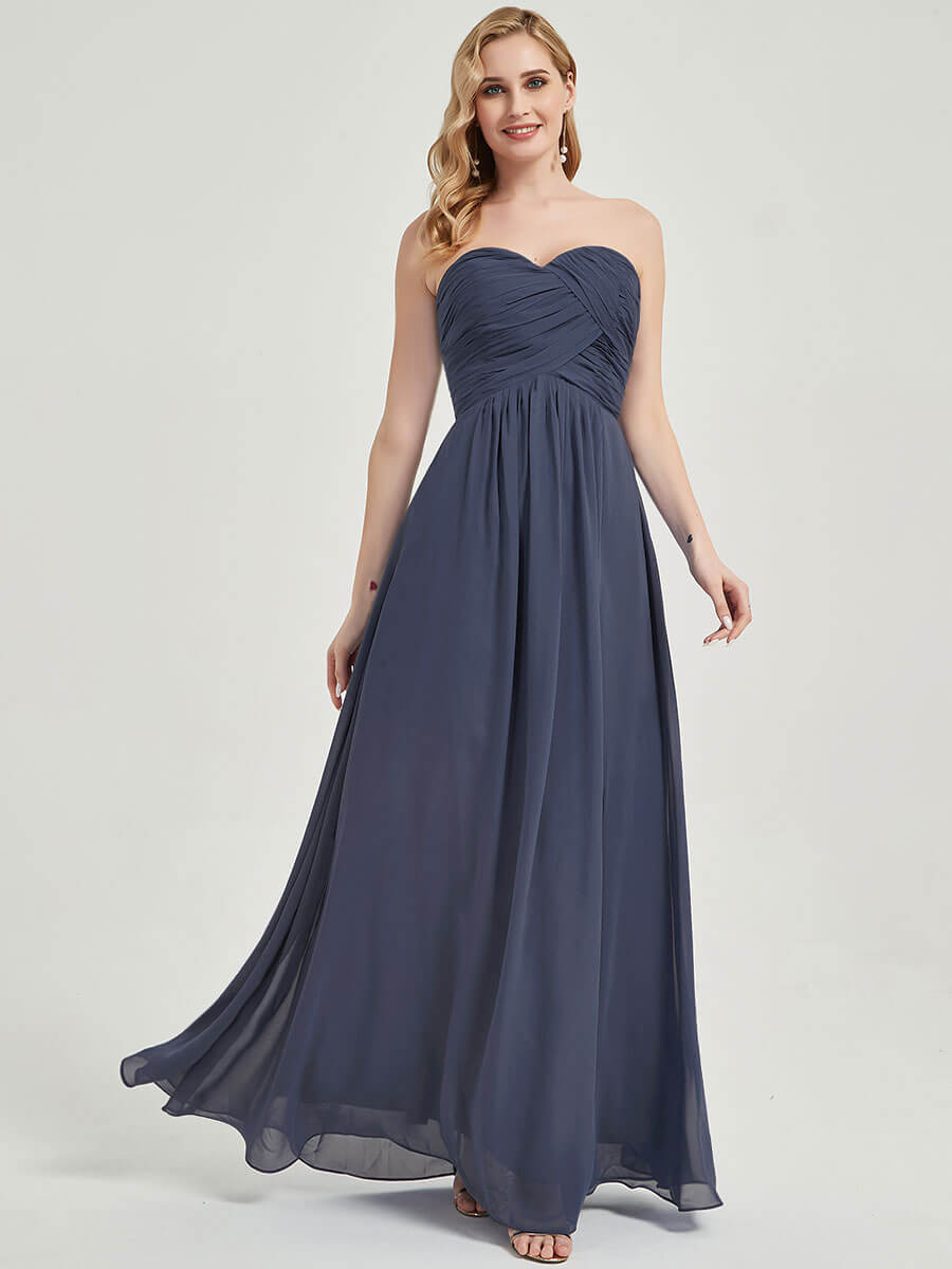 Stormy Strapless Maternity Bridesmaid Dress-Leela