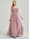 Vintage Mauve Strapless Maternity Bridesmaid Dress-Leela