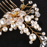 Amazing Alloy Wedding Hair Ornament Comb With Pearls & Rhinestones