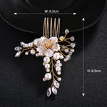 Amazing Alloy Wedding Hair Ornament Comb With Pearls & Rhinestones