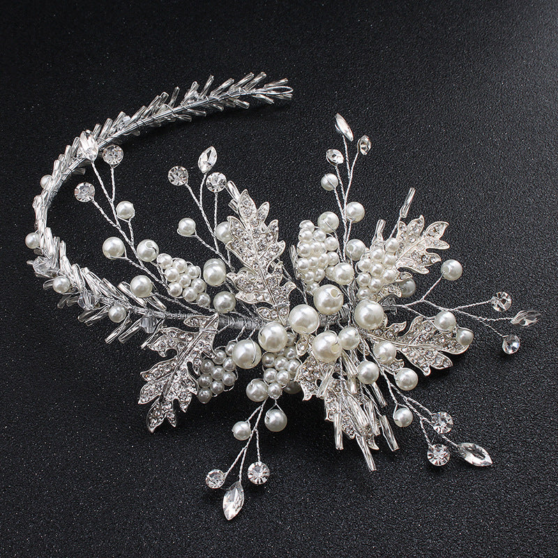 Marvelous Wedding Hair Ornament With Rhinestones and Pearls