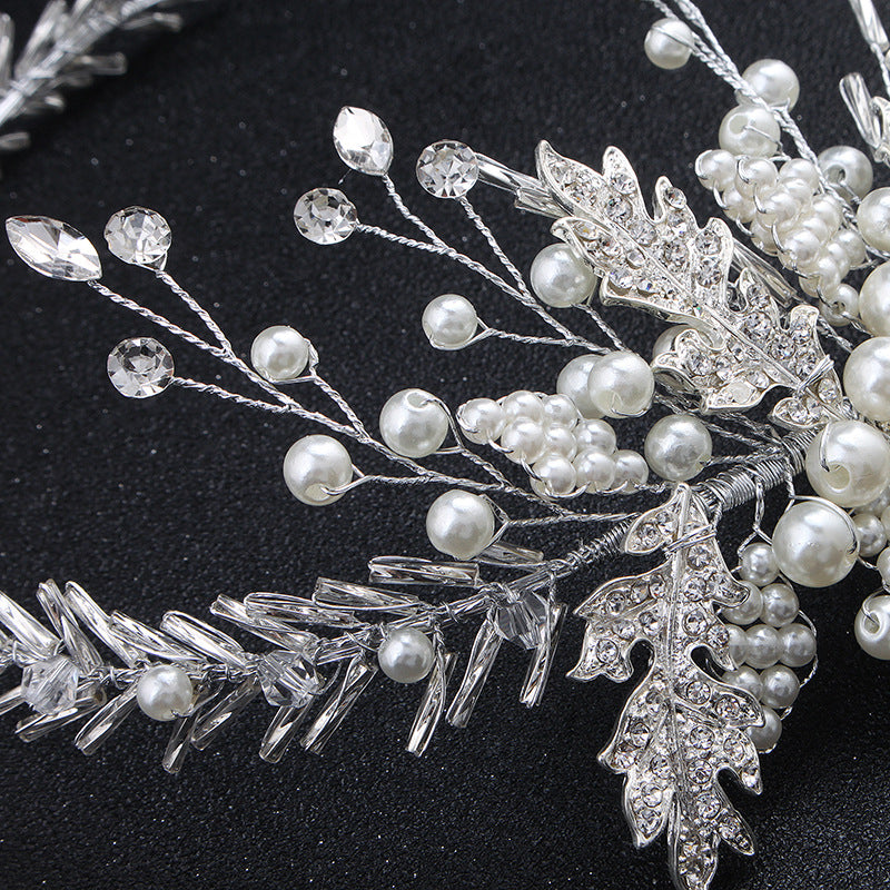 Marvelous Wedding Hair Ornament With Rhinestones and Pearls