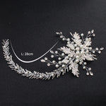 Marvelous Wedding Hair Ornament With Rhinestones and Pearls