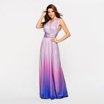 [Final Sale]Women's Gradient Purple Infinity Wrap Bridesmaid Dress