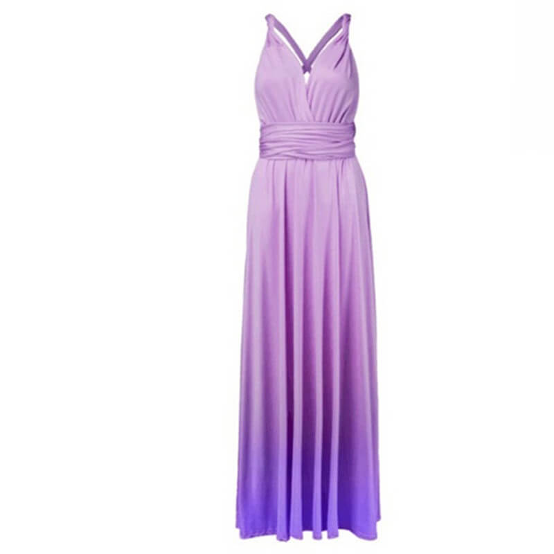 [Final Sale]Women's Gradient Purple Infinity Wrap Bridesmaid Dress