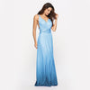 [Final Sale]Women's Gradient Cornflower Blue Infinity Wrap Bridesmaid Dress