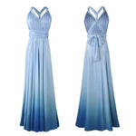 [Final Sale]Women's Gradient Cornflower Blue Infinity Wrap Bridesmaid Dress