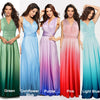 [Final Sale]Women's Gradient Cornflower Blue Infinity Wrap Bridesmaid Dress