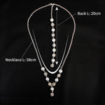 Trendy Pearls Wedding Evening Party Backdrop Necklace