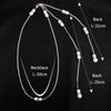 Trendy Pearls Wedding Evening Party High Low Backdrop Necklace