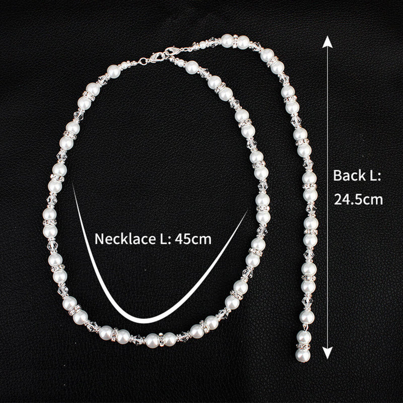 Fashion Pearls Wedding Evening Party Backdrop Necklace