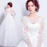 Lace flowers Decoration A line ball gown