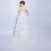 High-Low Asymmetrical length with a sweep train Bridal Dress