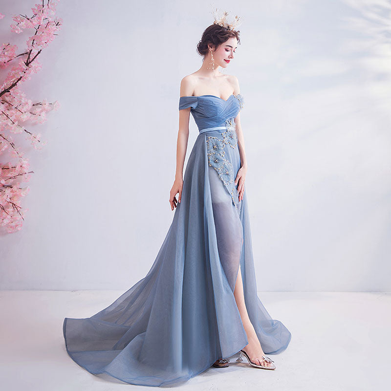 Luxury Elegant Style Embroidery Sleeves Formal Dress