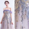 Luxury, Elegant Style Gold Floral Embroidery Ball Gown