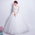 [Final Sale] US2 Illusion Lantern Sleeves Wedding Bridal Gown