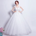 [Final Sale] US2 Illusion Lantern Sleeves Wedding Bridal Gown