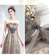 illusion scoop neckline sleeveless sequin a line ball gown wedding guest dresses