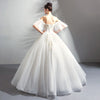 White with Champagne Lace Bridal Gown